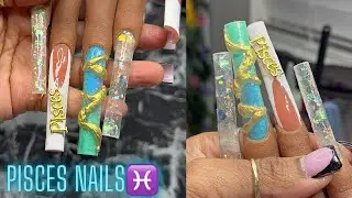 Polygel Nails on a Practice Hand | Pisces Nails