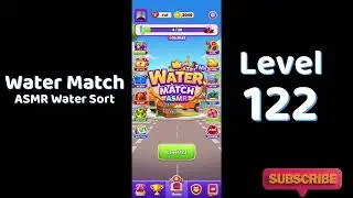 Water Match Level 122 Walkthrough 💧🎮 | Water Match ASMR Water Sort | Solutionguruji