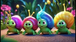 Five Little Snails Slide and Smile | Fun Counting Song for Kids | Nursery Rhymes and Baby Songs