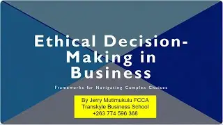 ACCA SBL Неделя 1. Принятие этических решений.