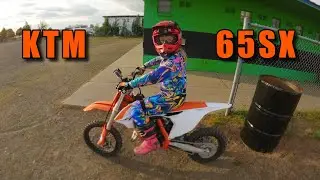 First Time on A 65 | 9yr OLD Rides a KTM 65SX | Airway X Motocross Park AM Track