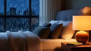 Rainy Night in a Cozy Bedroom | Deep Sleep Sounds with Gentle Rain (8 Hours)