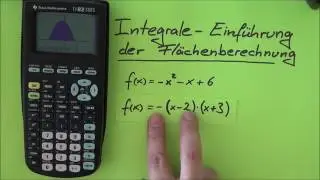 TI-82 STATS - Integrale - Flächeninhalt zwischen Graph und x-Achse