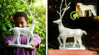 how to make deer sculpture with white cement || deer showpiece || diy 2022