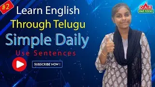 Learn English Through Telugu | Simple Daily Use Sentences | DAR FOCUS