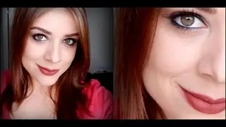 Maquiagem com Batom L&iacute;quido Matte Koloss cor Inebriante Marsala