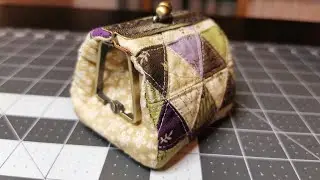 Frame clasp purse /fermoir r&eacute;tro m&eacute;tallique /trousse/porte monnaie /coudre/patchwork tutorial #0046