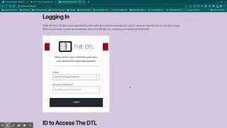Logging Into the DTL