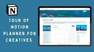 Notion tour of planner for creatives｜beginner-friendly｜Etsy shop｜boost your creativity｜Moody blue