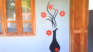 Easy wall painting 🎨|wall art| RX STATION