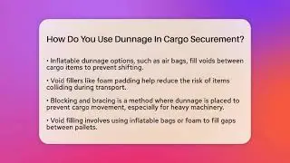 How Do You Use Dunnage In Cargo Securement? - Big Truck Lovers