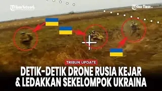 Drone Pasukan Rusia Hantam Tentara Ukraina yang Pegang Senjata