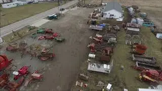 DRONE VIDEO 2019 NEW SALEM,  INDIANA LIONS CLUB CONSIGNMENT FARM MACHINERY AUCTION VIDEO