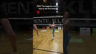 Beginner sets first tempo 🏐🔥 #volleyball
