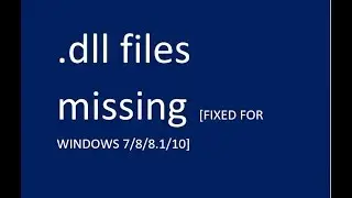 .dll files missing - FIXED