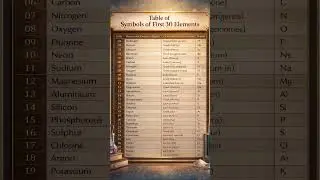 First 30 Elements | Etymological Origin | Chemistry