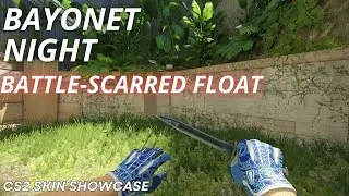 Bayonet Night (Battle-Scarred) | CS2 Skin Showcase with NEW Animation