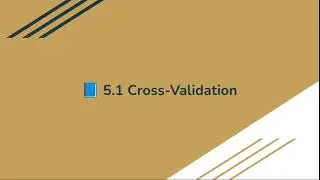 Resampling Method and Cross Validation Notes Part-1 #dduc