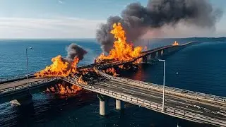 Deadly Attack: Ukrainian F-16 Drops 5-Ton Bomb on Crimean Bridge!