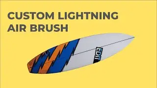 Lightning Bolt Custom Surfboard Paint Job