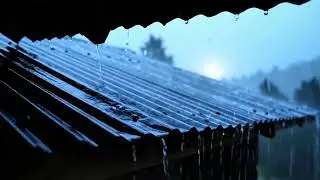 Heavy Rain on Metal Roof at Night &ndash; 10 Hour ASMR Ambience for Deep Sleep & Relaxation