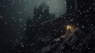 Haunted Fortress in a Snowstorm | Deep Winter Winds and Blizzard Sounds for Sleep & Calm
