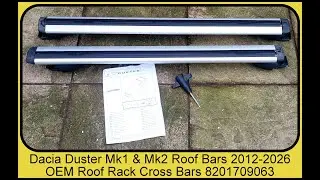Dacia Duster Mk1 & Mk2 Roof Bars 2012-2026 OEM Roof Rack Cross Bars 8201709063