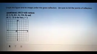 [Math] Graph the figure and its image under the given reflection. Be sure to list the points of re