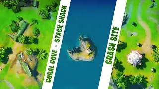 Visit Coral Cove, Stack Shack, anc Crash Site without swimming (Meowscles Challenge)