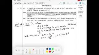 Test 1 Ies master, conventional question no 1(a) part ii solution 