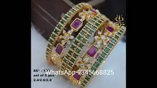 ##💞💞premium quality real camp stone AD, camp stone,cz stones  bangles collection with price#💞💞