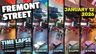24 Hours On Fremont Street (Time Lapse) In Downtown LAS VEGAS - January 12, 2026