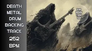252 BPM Death Metal Drum Backing Track | Relentless Blast Beats | Royalty Free Drum Track