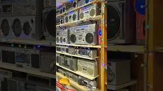 Huge Boombox Collection #80s #boombox #oldschoolhiphop