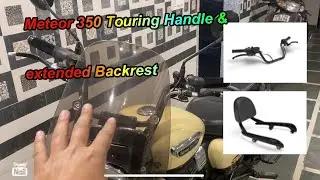 Meteor 350 Original Touring Handle & Extended Backrest from #royalenfield  #meteor350