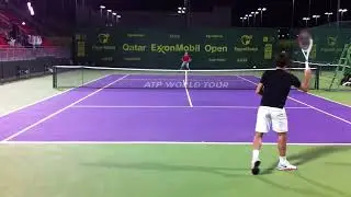 Roger Federer Training Court Level View