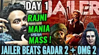 JAILER BOX OFFICE COLLECTION DAY 1 BEATS GADAR 2 + OMG 2 | RAJNIKANTH | BLOCKBUSTER
