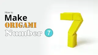 Easy origami number 7 - How to make number 7 with paper / Origami number 7 step by step tutorial