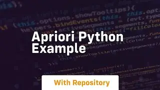 apriori python example