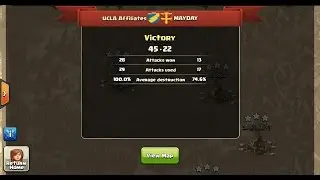 PERFECT SCORE-UCLA Affiliates defeats MAYDAY-War Stats & Heroic Attack TH7 vs TH8