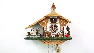 Kuckucksuhr Schwarzwaldhaus Biertrinker | Cuckoo Clock Black Forest House Beerdrinker | #69108