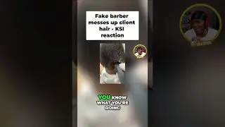 KSI reacts to fake barber messing up clients hair😂