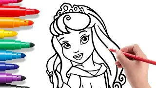 Coloring Baby Aurora from Sleeping Beauty 👶✨ Disney Princess Fun