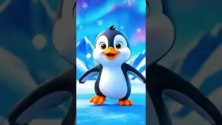 cute penguin 🐧 dancing and sliding #penguin #animals #animation #kidscartoon