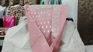 Original handloom chanderi saree more collections information contact whatsapp 7582947487...