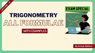 M 10 : Basic Trigonometry All Formulae & Concepts | Trigonometry Formulas with Examples in Hindi