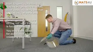 Polycarbonate Chair Mat: How to Safely Unroll & Set Up Your Mat! 🏢🪑 #floorprotection  #chairmat