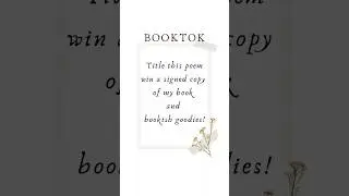 🎉 NAME THIS POEM &mdash; WIN A SIGNED BOOK! ✨📚