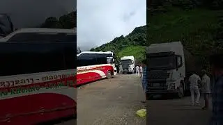 Our bus getting pulled free in Laos. 30 hours spent on that thing!