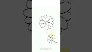 Flower Drawing | Easy Drawing 🎨🌼 #dorothyart #art #shorts #lineart #floraldesign #flower